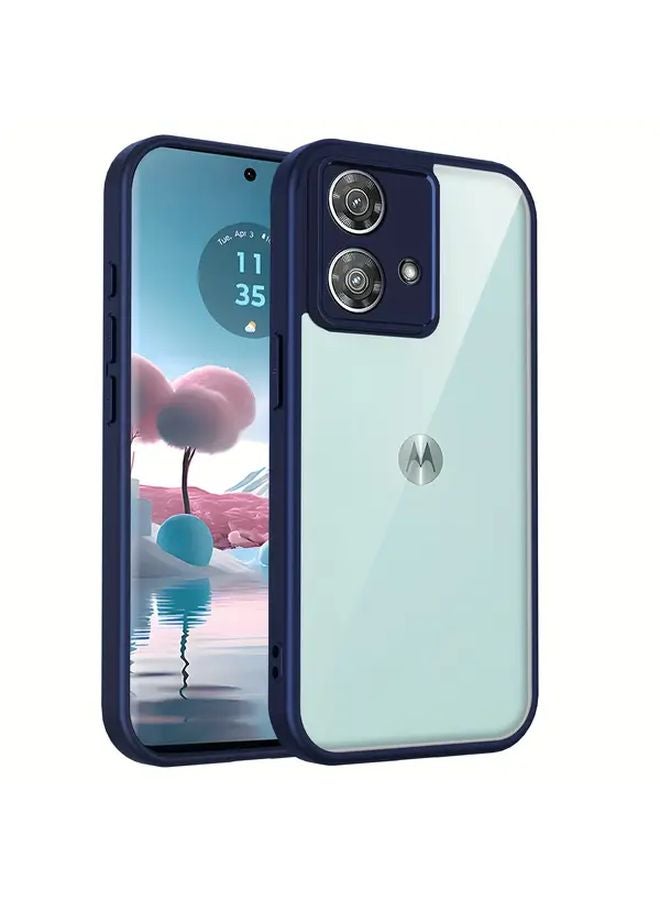 Shockproof Clear TPU Phone Case Cover For Motorola Moto G85 5G Deep Blue - Image 5